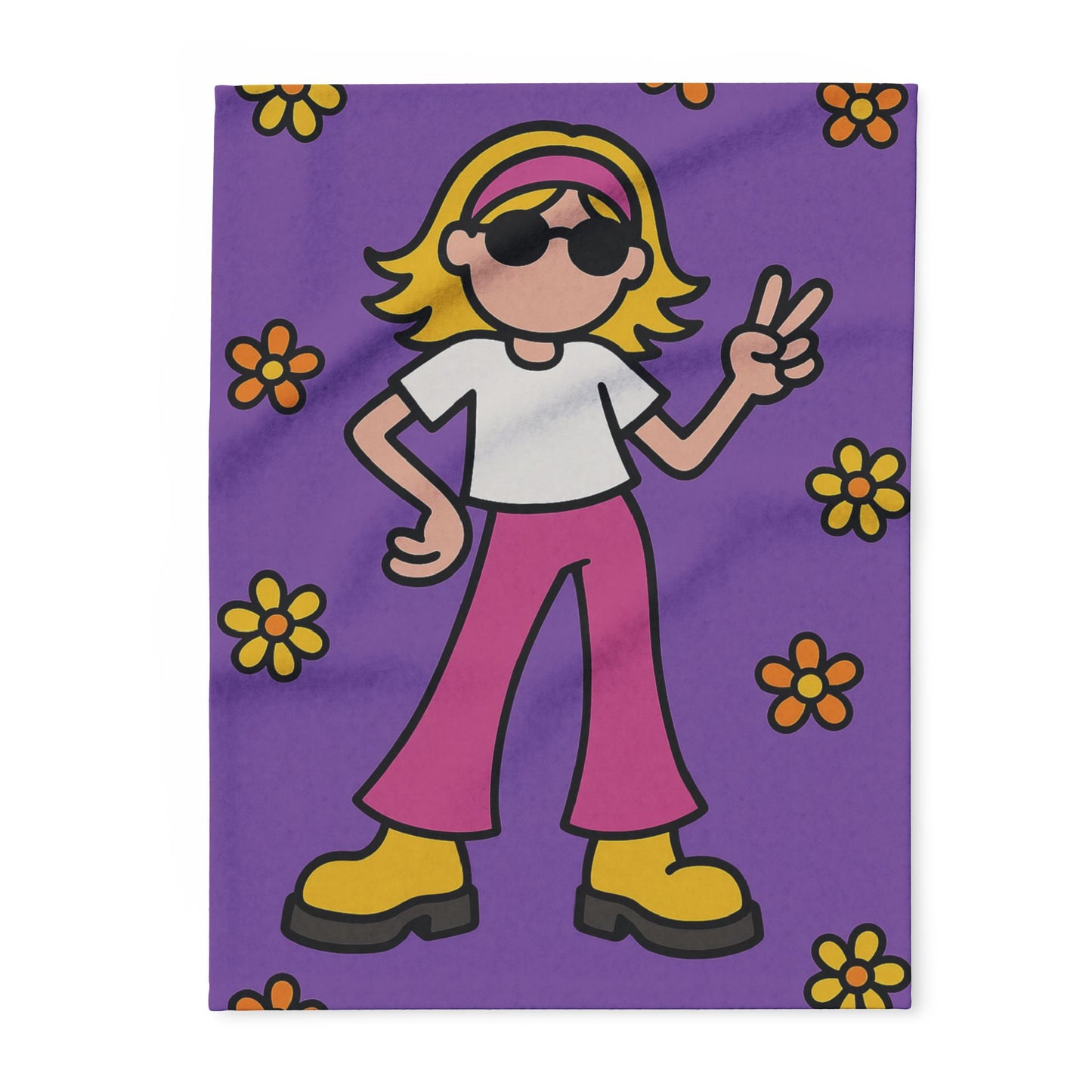 90's Groovy Girl Retro Blanket
