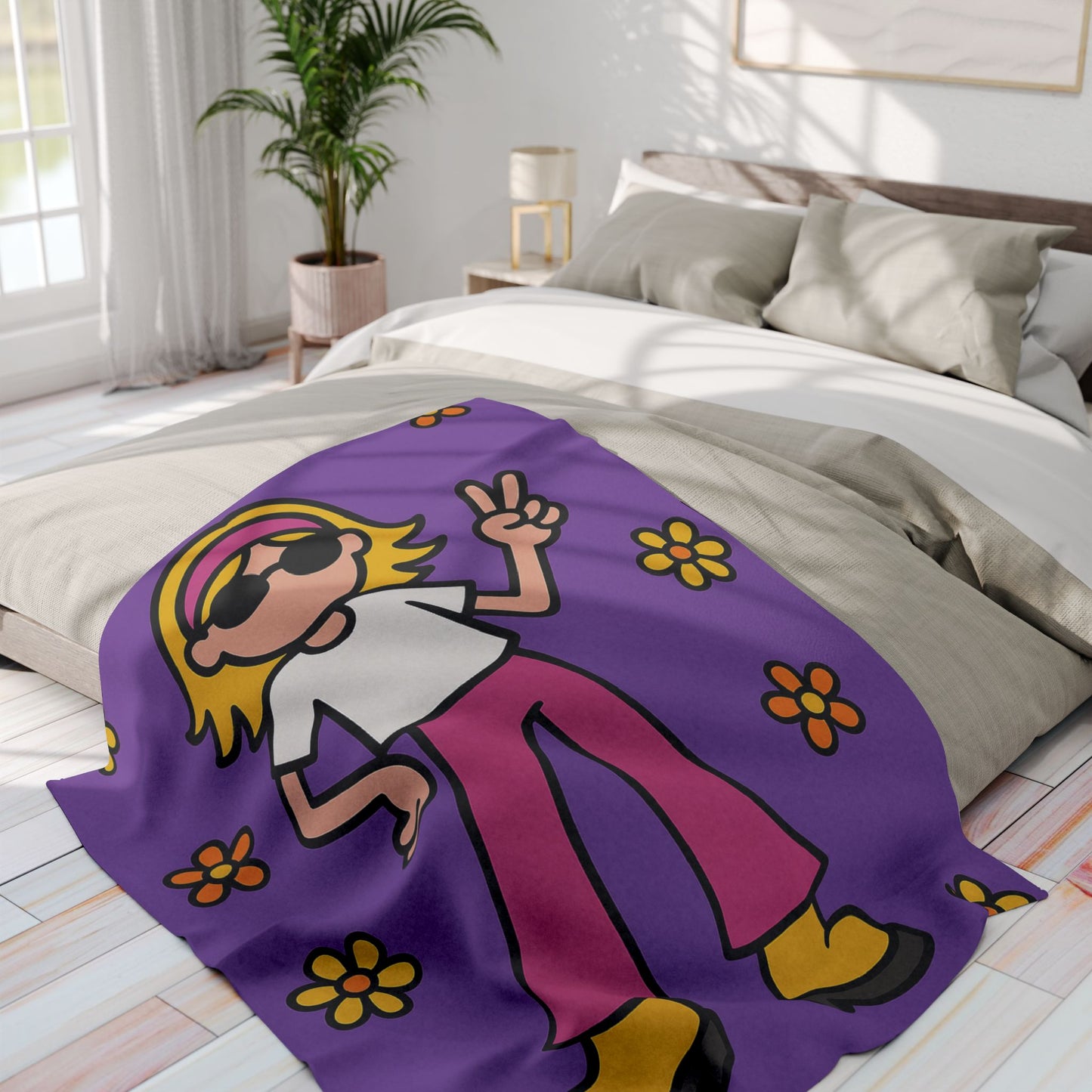 90's Groovy Girl Retro Blanket